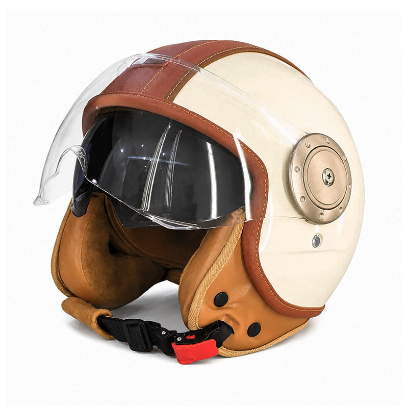 Dual-lens open-back Bluetooth motorcycle helmet-I27