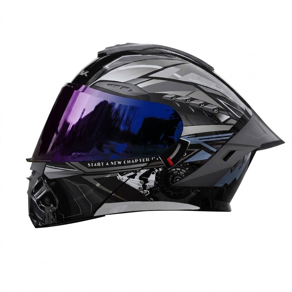 Motorcycle flip-top helmet [engine version]-I124