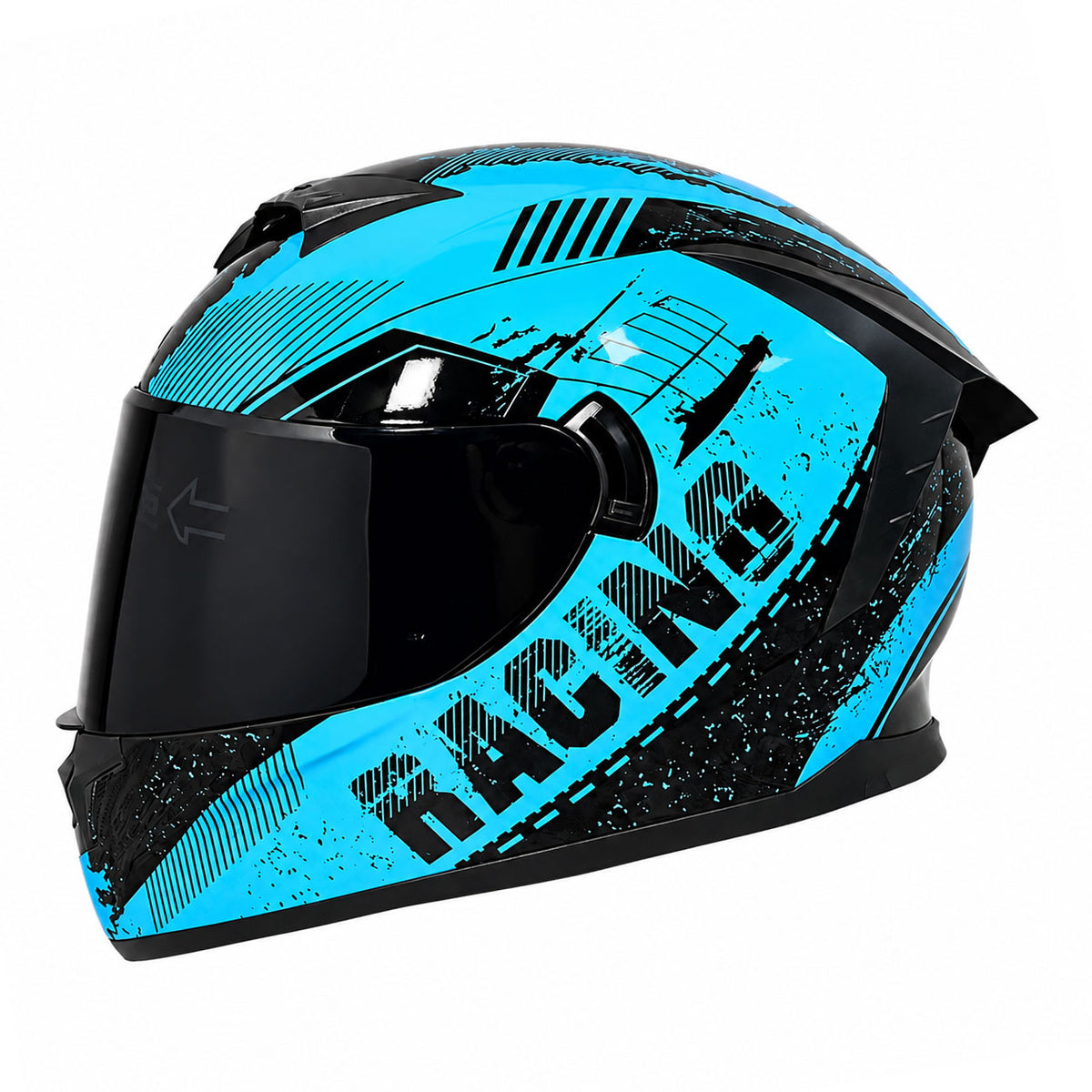 Full-face motorcycle helmet with dual visors (tinted)-I205