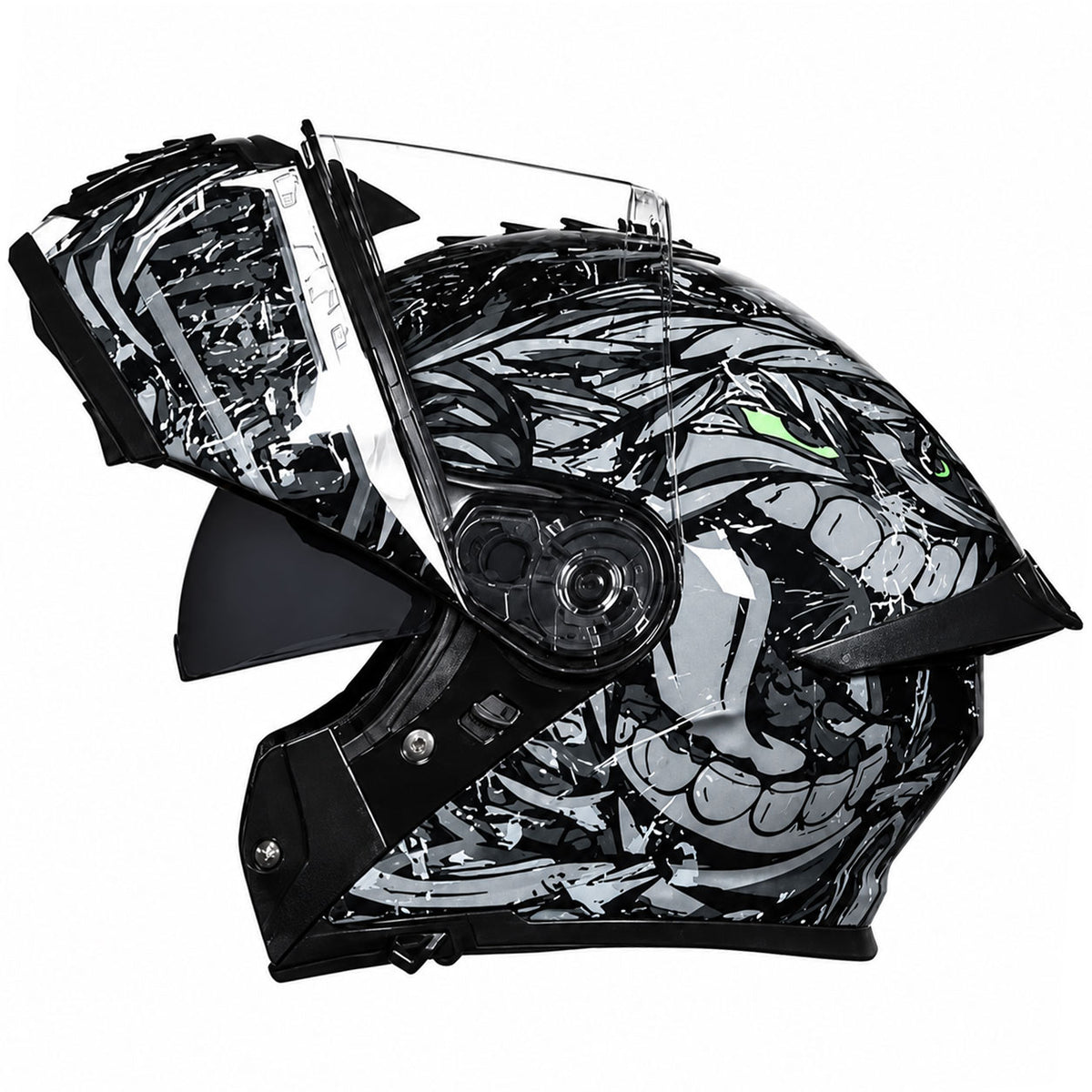 Flip-up helmet dual-lens motorcycle helmet-I174