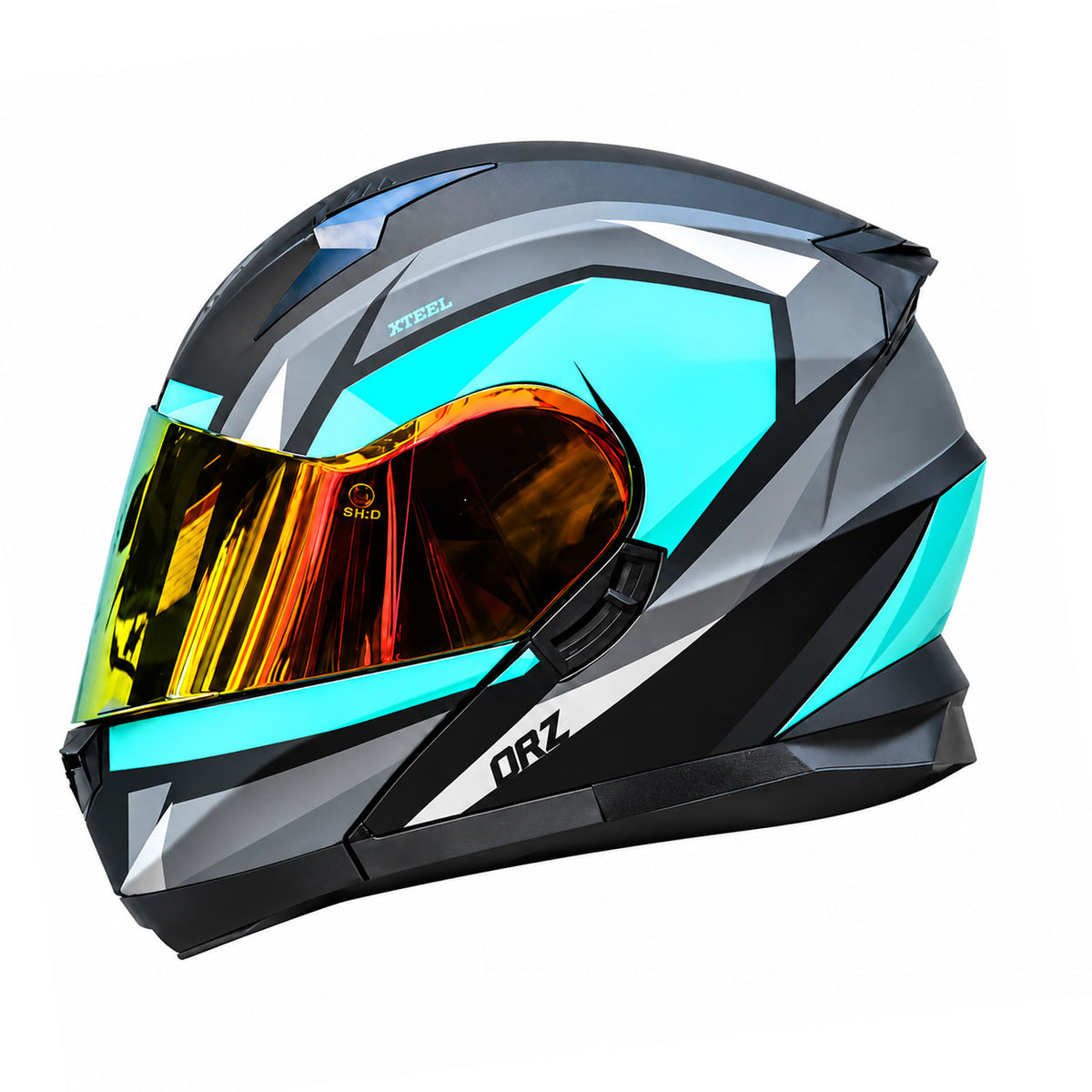 DOT-Certified Motorcycle Modular Helmet with Titanium Dark Red Visor-I212