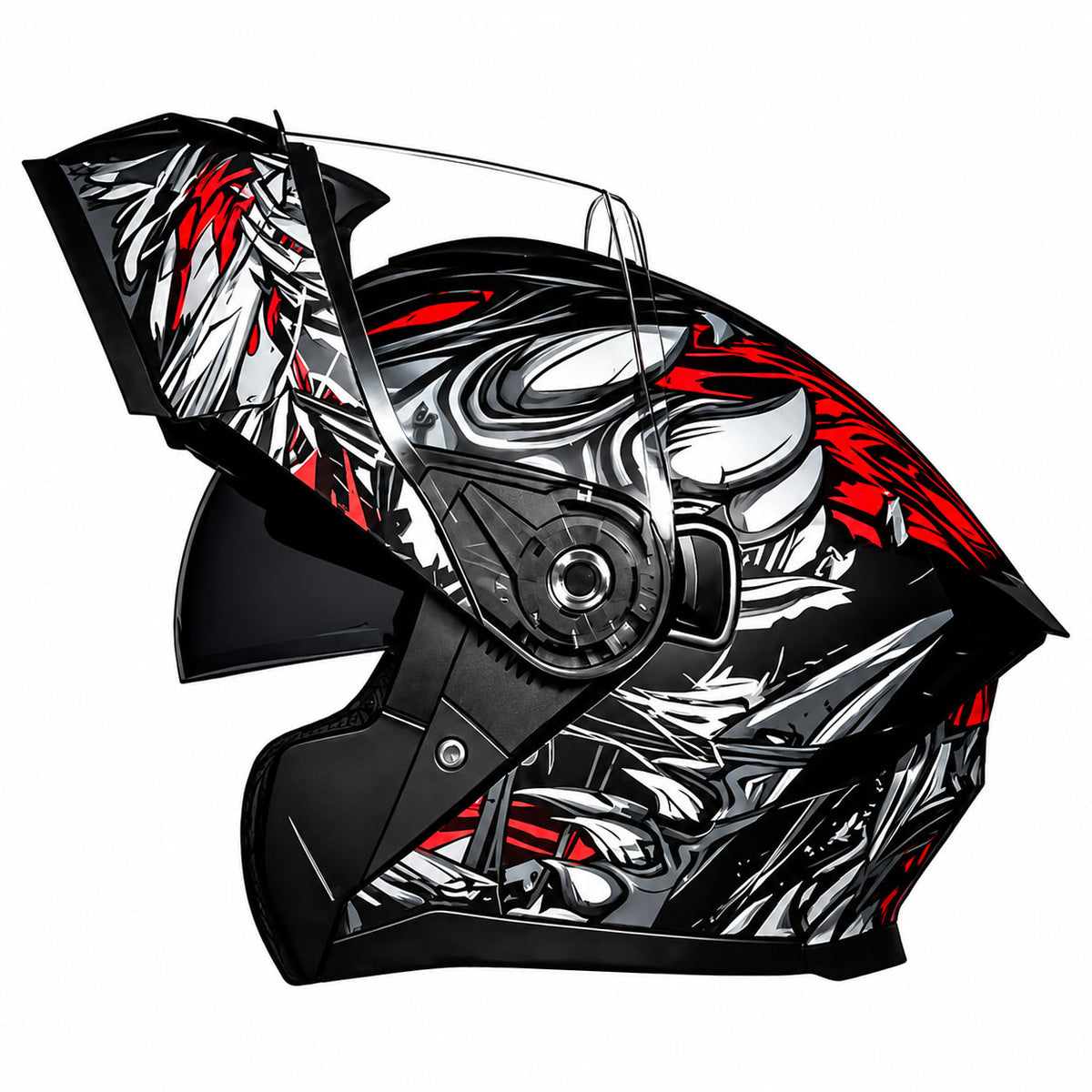 Motorcycle Flip Helmet Modular Full Face Skull Design -I198