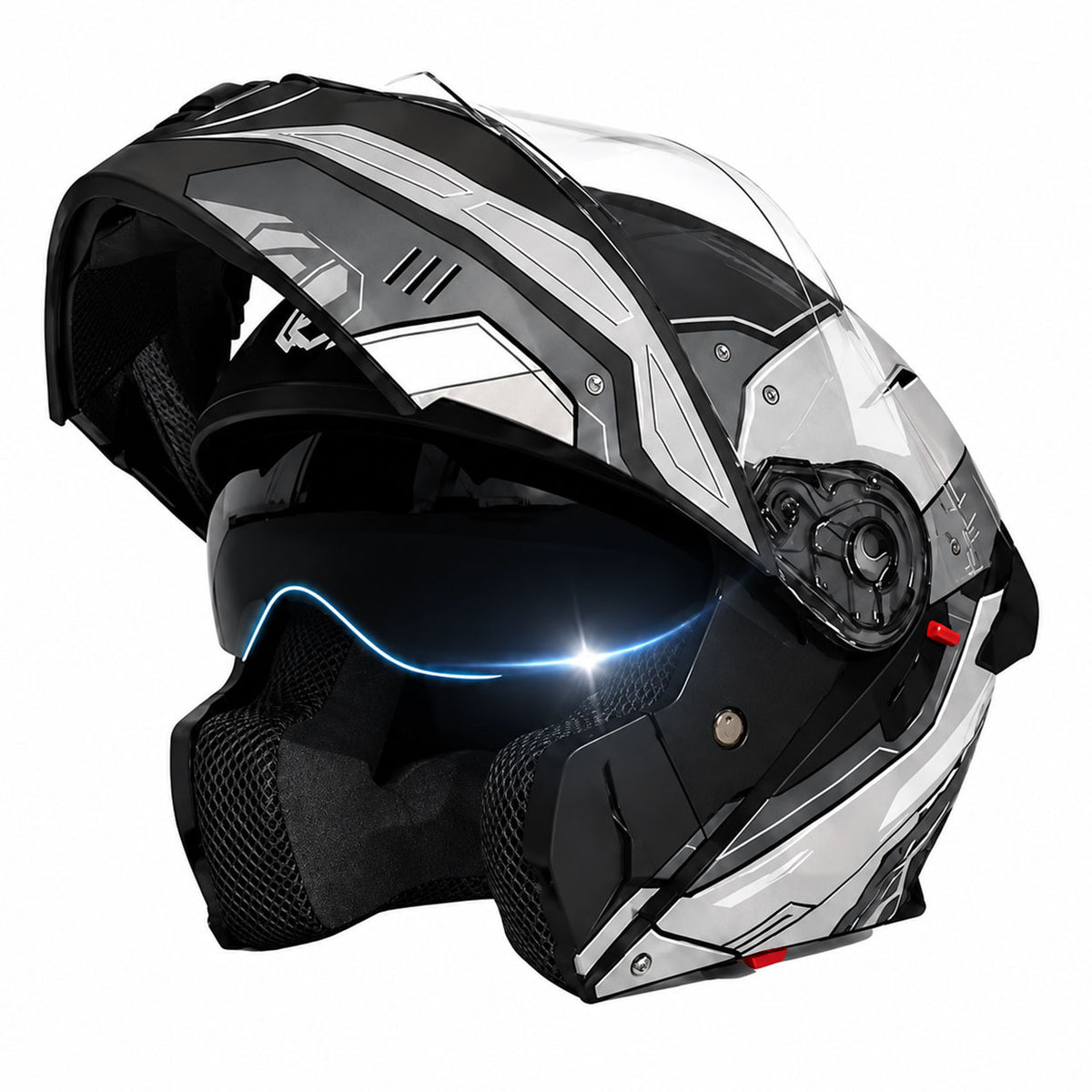 Graphic Modular Motorcycle Helmet Dual Visor-I123