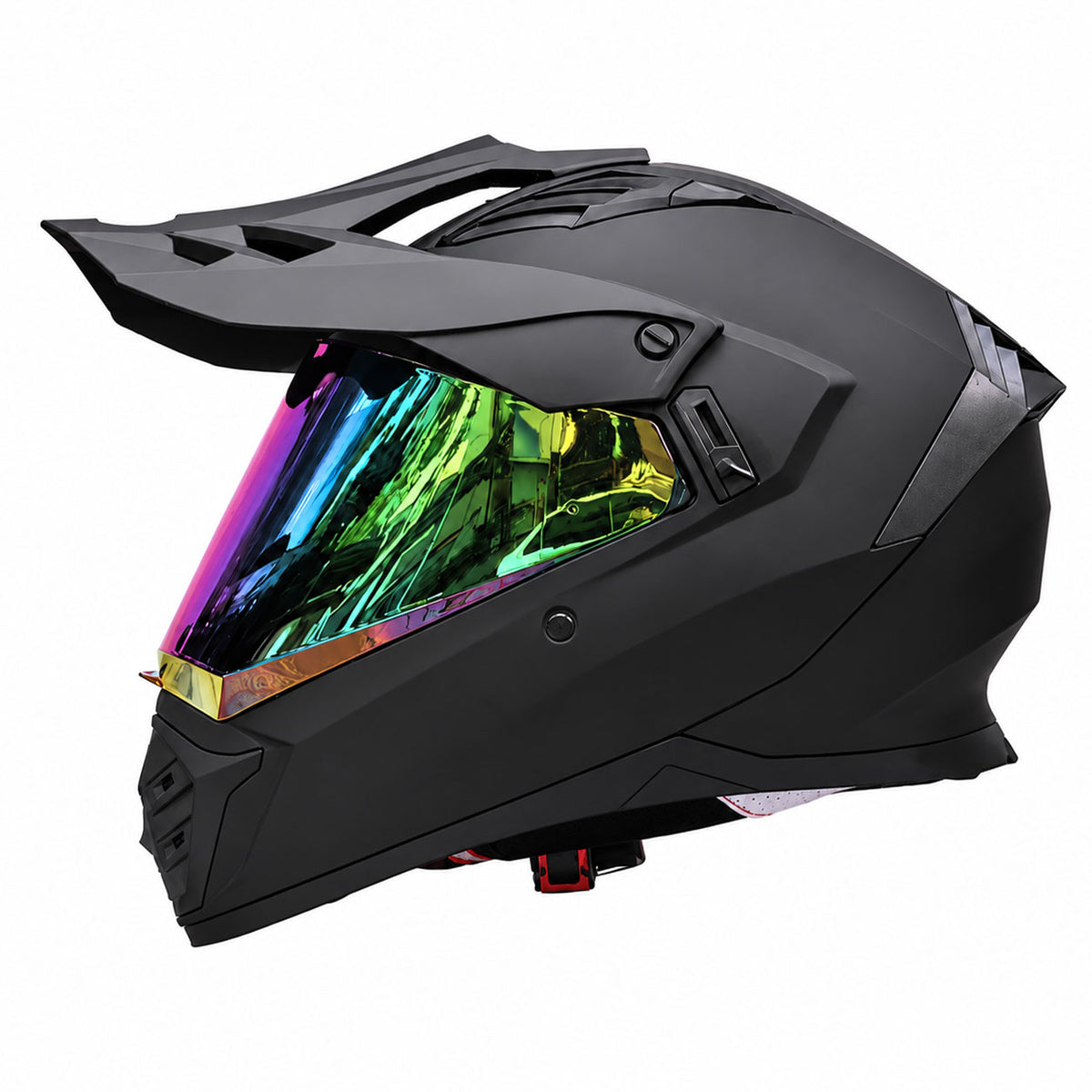 KTVMOTO Classic Black Dual-Sport Motorcycle Helmet-I225