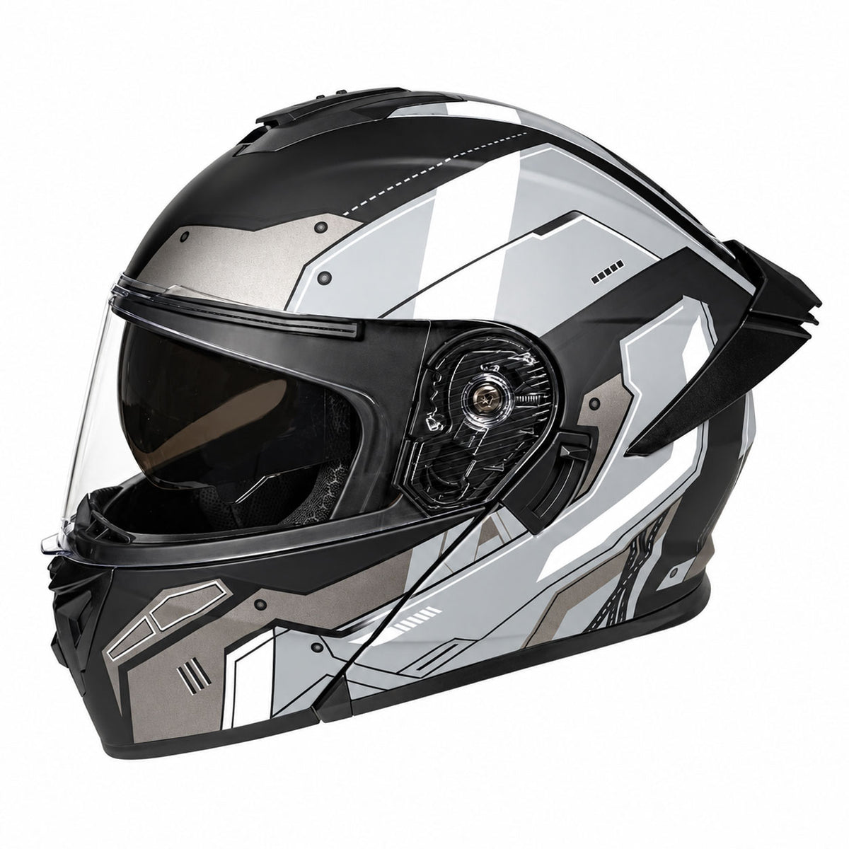 Dual-lens flip-up full-face helmet-I96