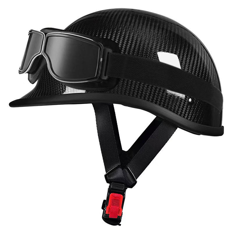 Carbon Fiber Vintage Motorcycle Half Helmet-I135