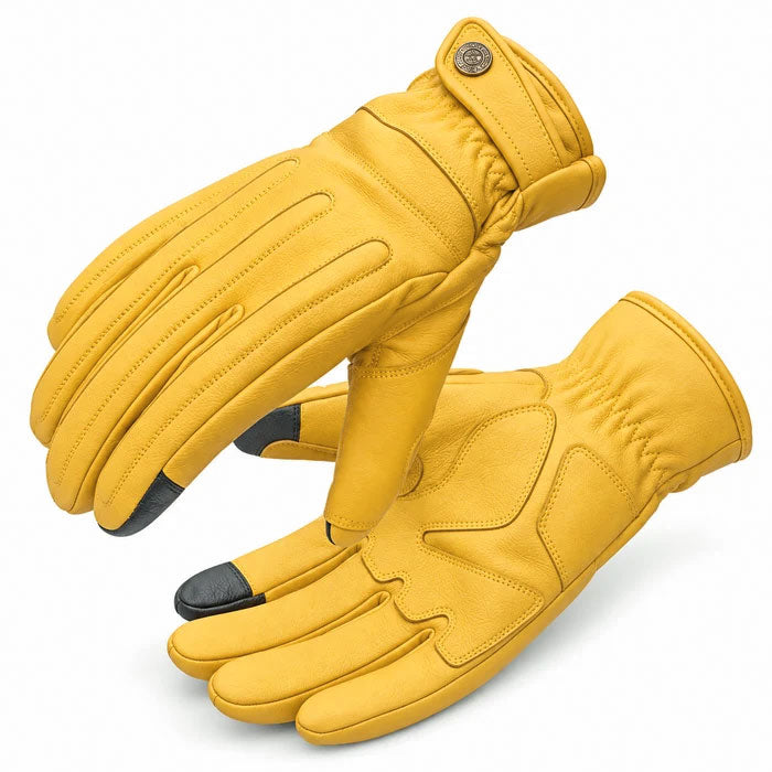 KTVMOTO Vintage Sheepskin Motorcycle Riding Gloves-G103