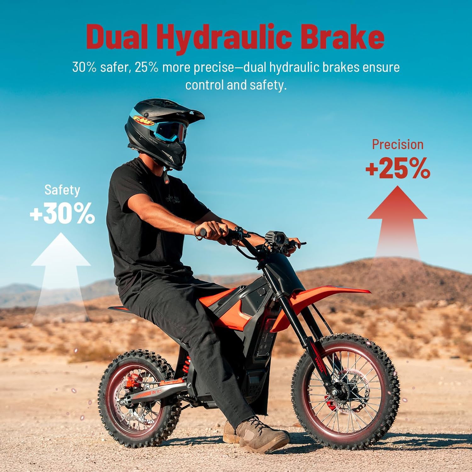 Electric Mini Dirt Bike for Teens & Adults  14"/12" Fat Tire 2600W with 48V 23AH Battery
