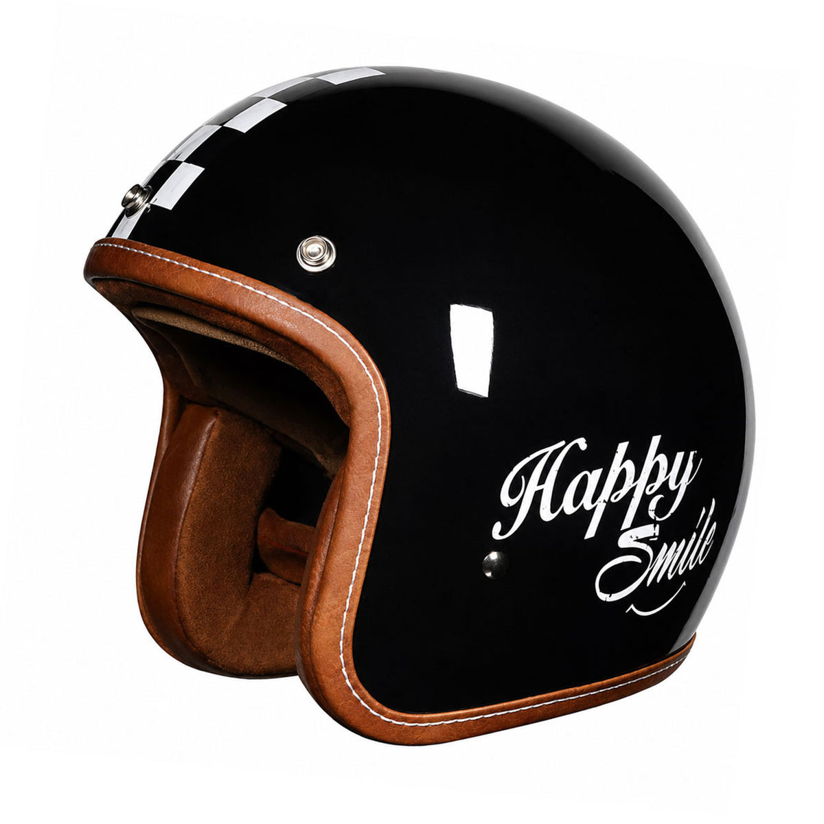 Retro rally motorcycle helmet-I24