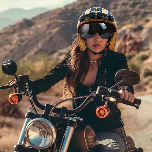 DOT Motorcycle Helmet 3/4 Half Helmet-I17