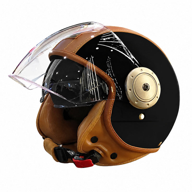 Dual-lens open-back Bluetooth motorcycle helmet-I27