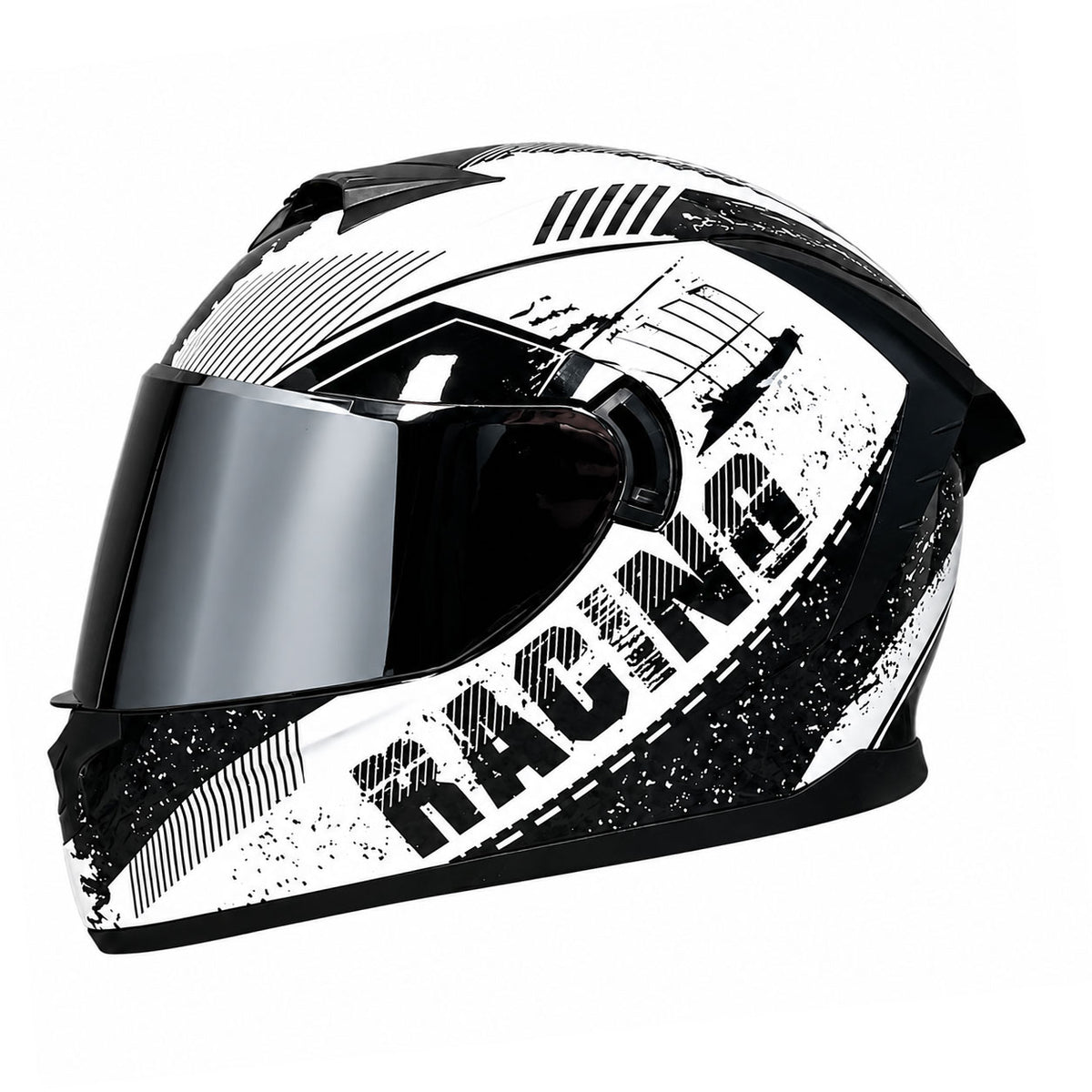 Silver-plated visor for full-face motorcycle helmet-I208