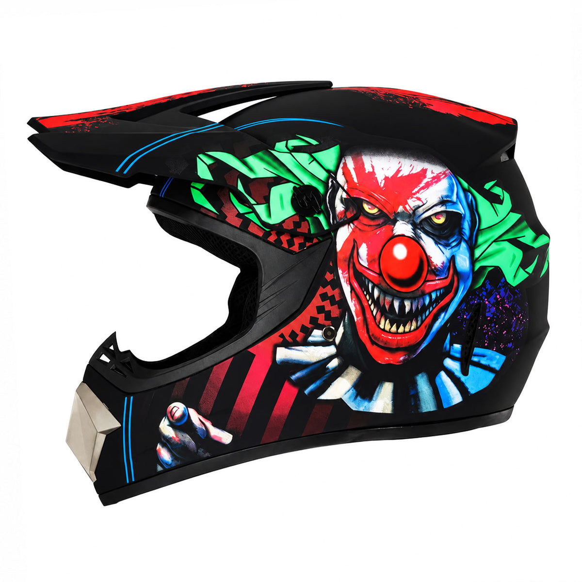 Full-face graffiti-style motocross helmet-I84