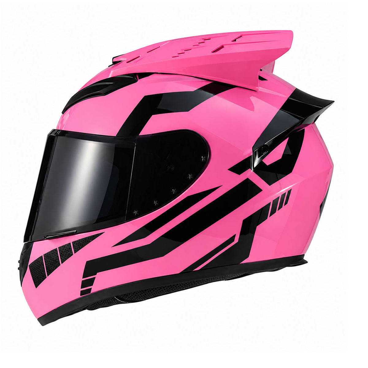 "Horned" tactical mecha-style motocross helmet-I139