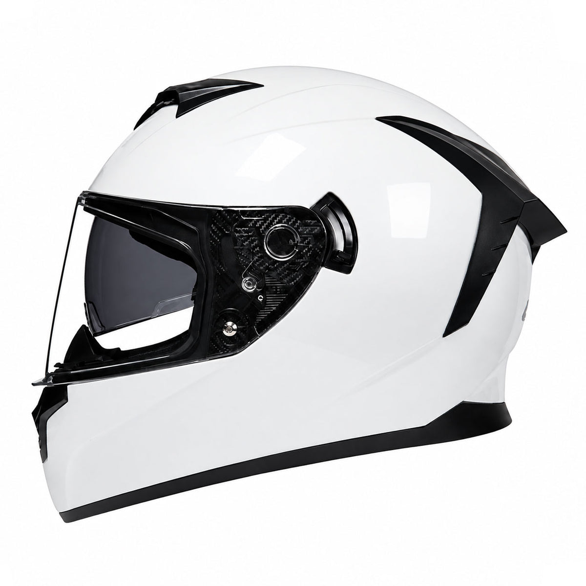 Gold-finish full-face motorcycle helmet with dual visors-I207