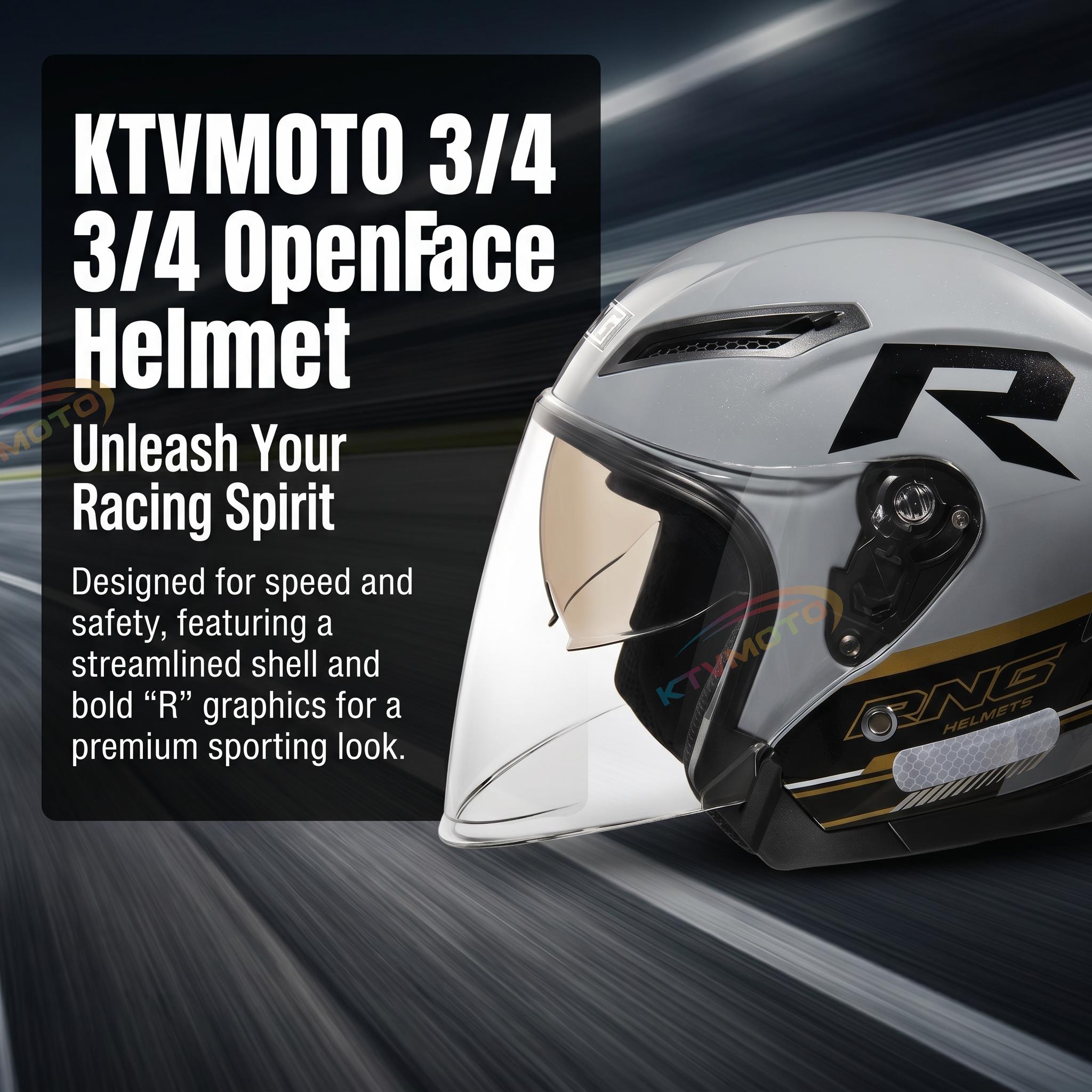 DOT certified 3/4 motorcycle helmet-I78