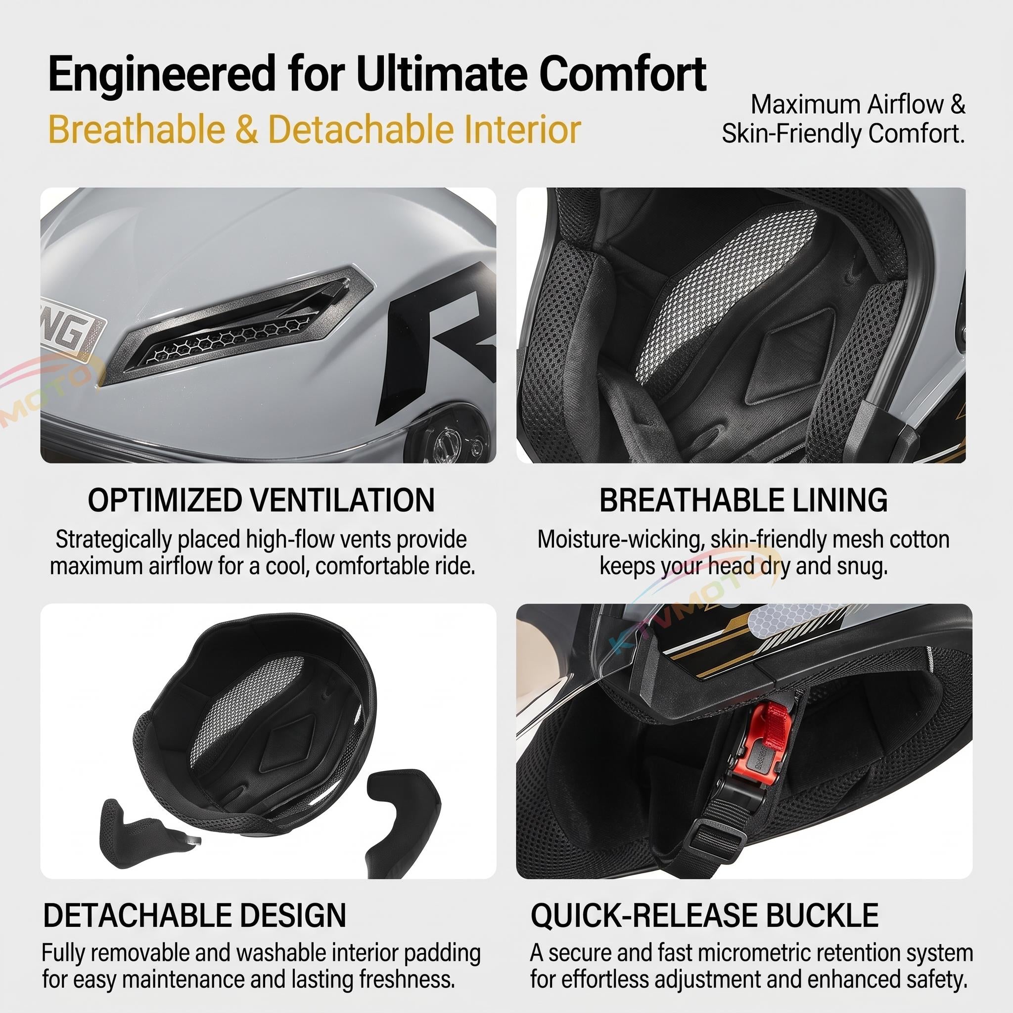 Dual-lens open-face motorcycle helmet-I78