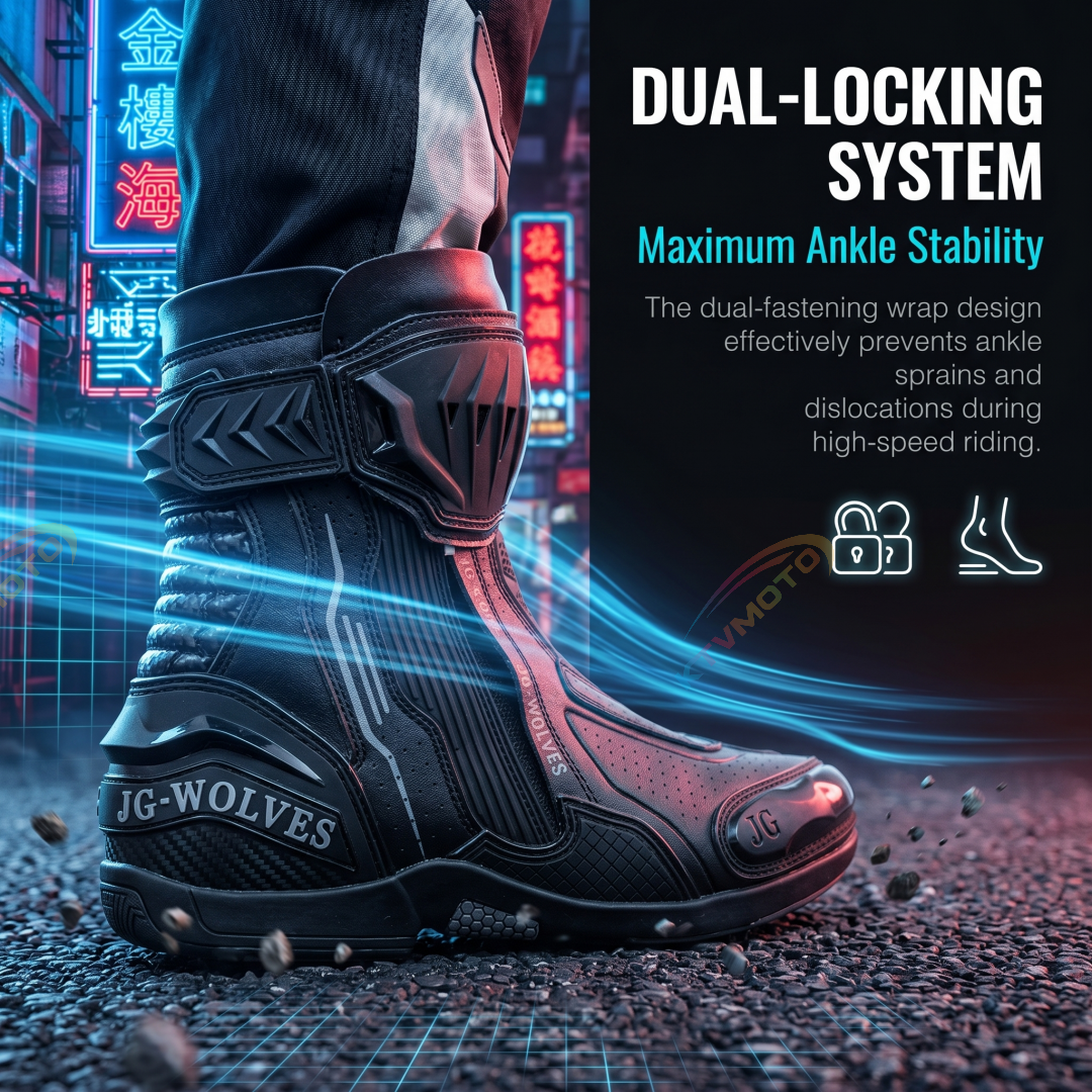 Abrasion-resistant motorcycle riding boots for canyon carving-K104