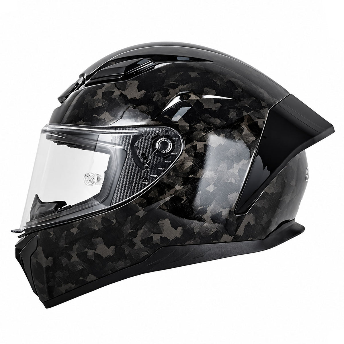 Carbon fiber textured motorcycle helmet racing equipment — I56