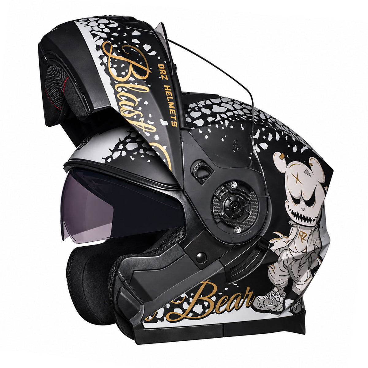 DOT-Certified Dual-Visor Modular Racing Motorcycle Helmet-I214