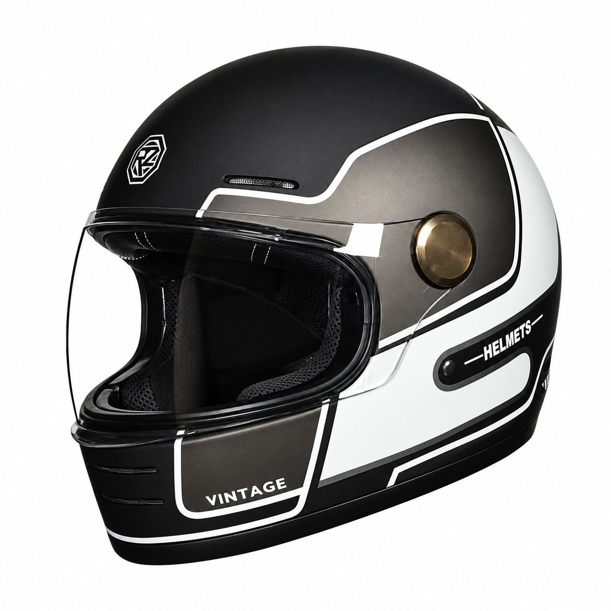 KTVMOTO Retro-style full-face cruiser motorcycle helmet-I250