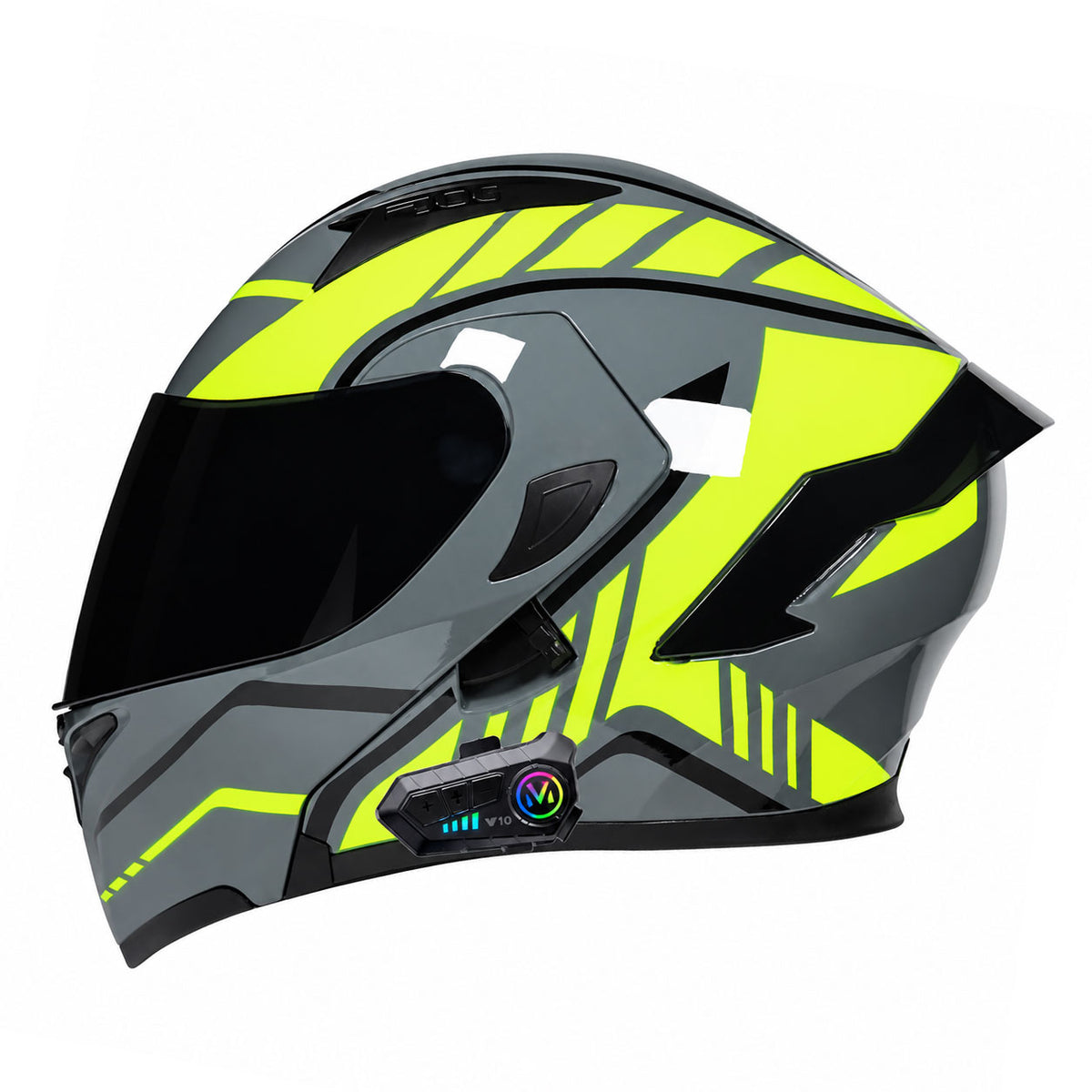Helmet with Bluetooth and a dark or colored visor-I163