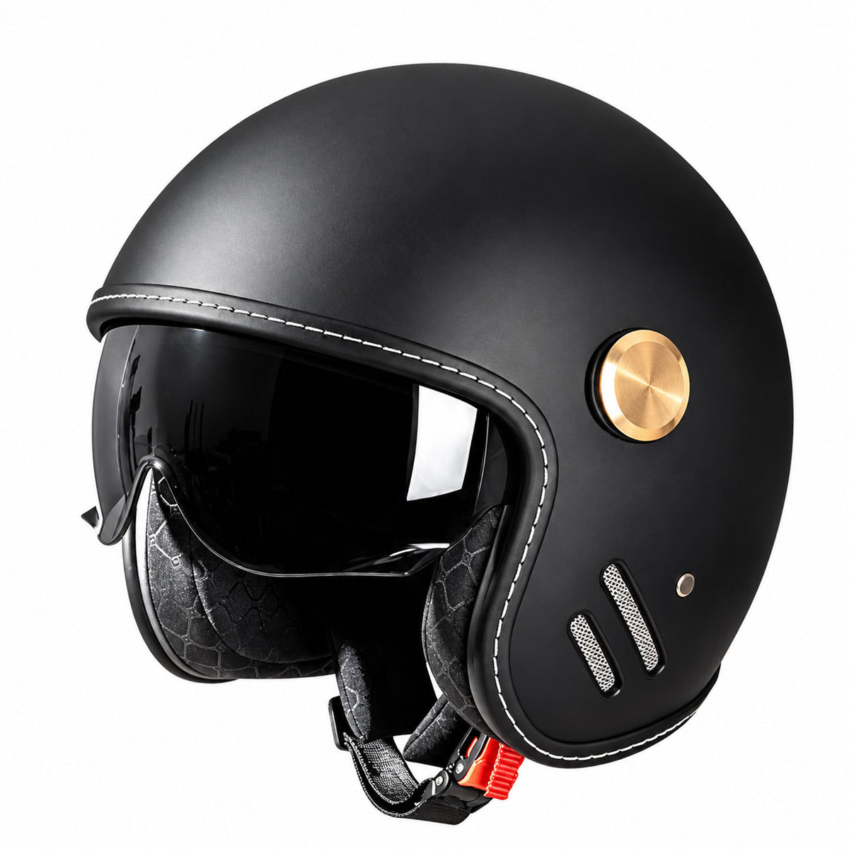 Minimalist Retro Dual-Visor Motorcycle Helmet-I134