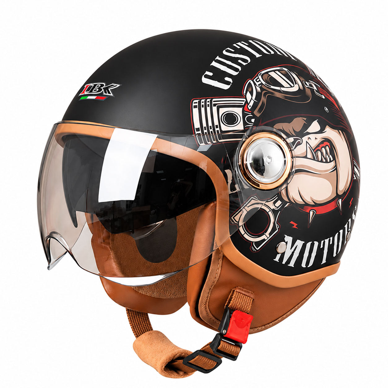 Retro-style cruiser motorcycle and e-scooter helmet-I133