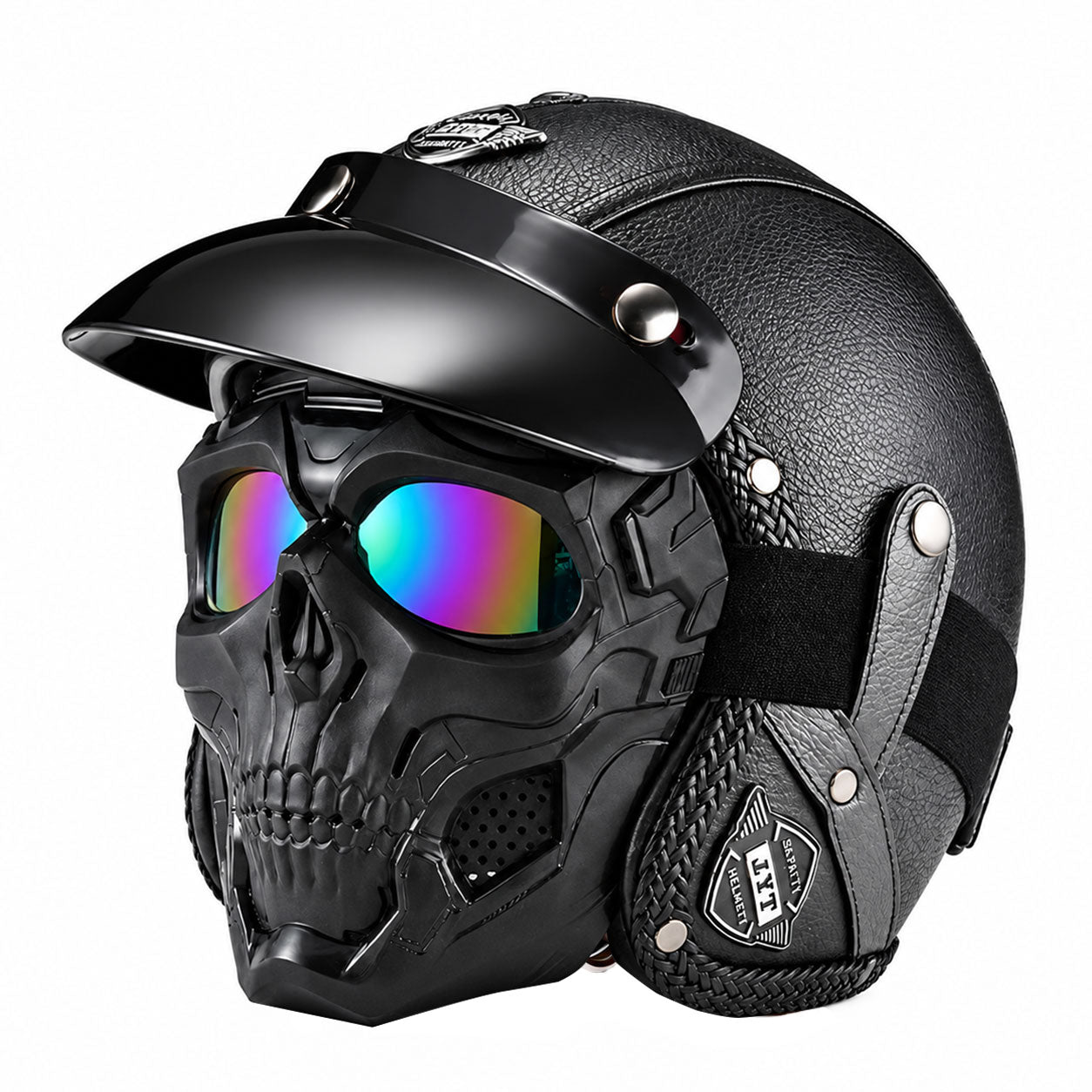 Retro jet motorcycle 3/4 riding helmet-I146
